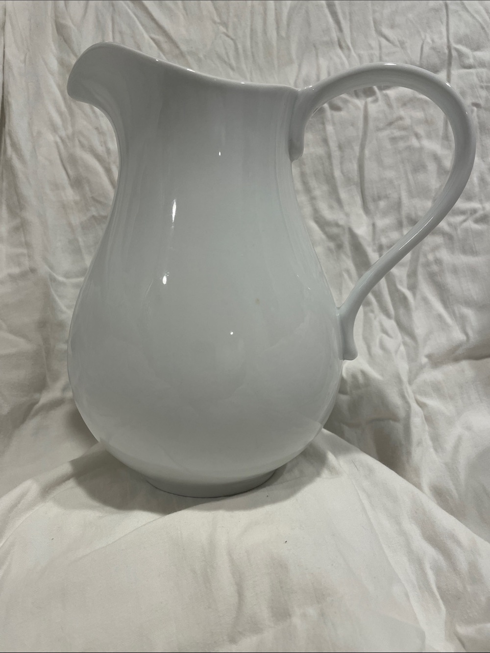 Pottery Barn Great White Ceramic Pitcher - White